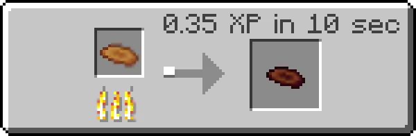 Polypore mushroom in a furnace becoming a roasted polypore mushroom